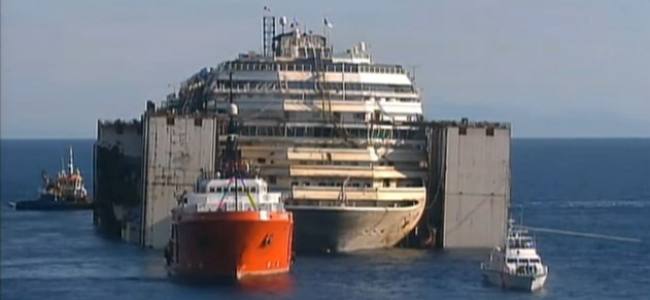 Costa Concordia, the towing operation LIVE