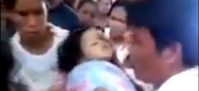 3-year old kid rises up on her own funeral