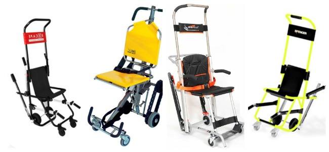 Evacuation chairs. A comparison sheet to check out the strengths of each model at a glance