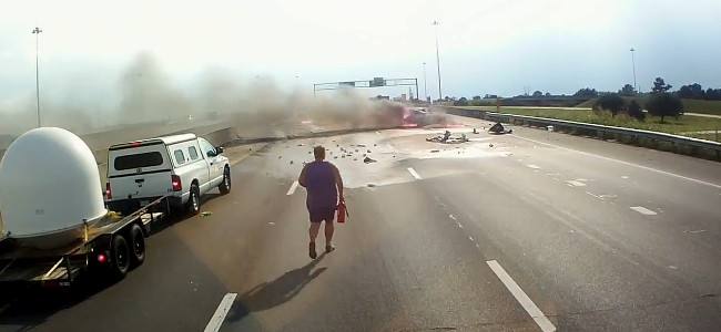 Trucker Hero Rescues Family After Crash and Explosion