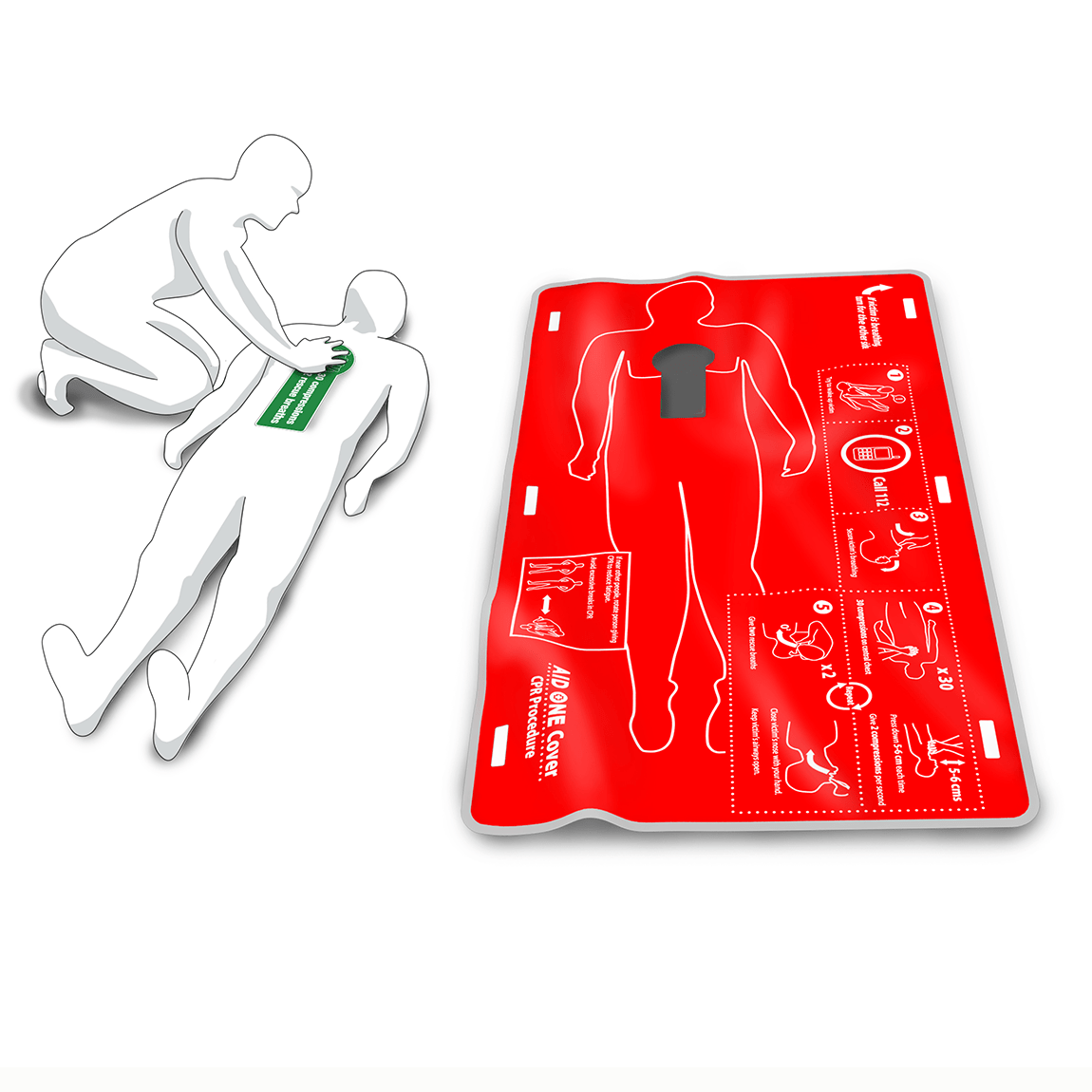 Aid One, CPR Cover a real medical device
