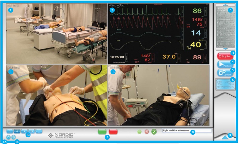 Nordic Solution, simulator recorder with live vital sign monitoring