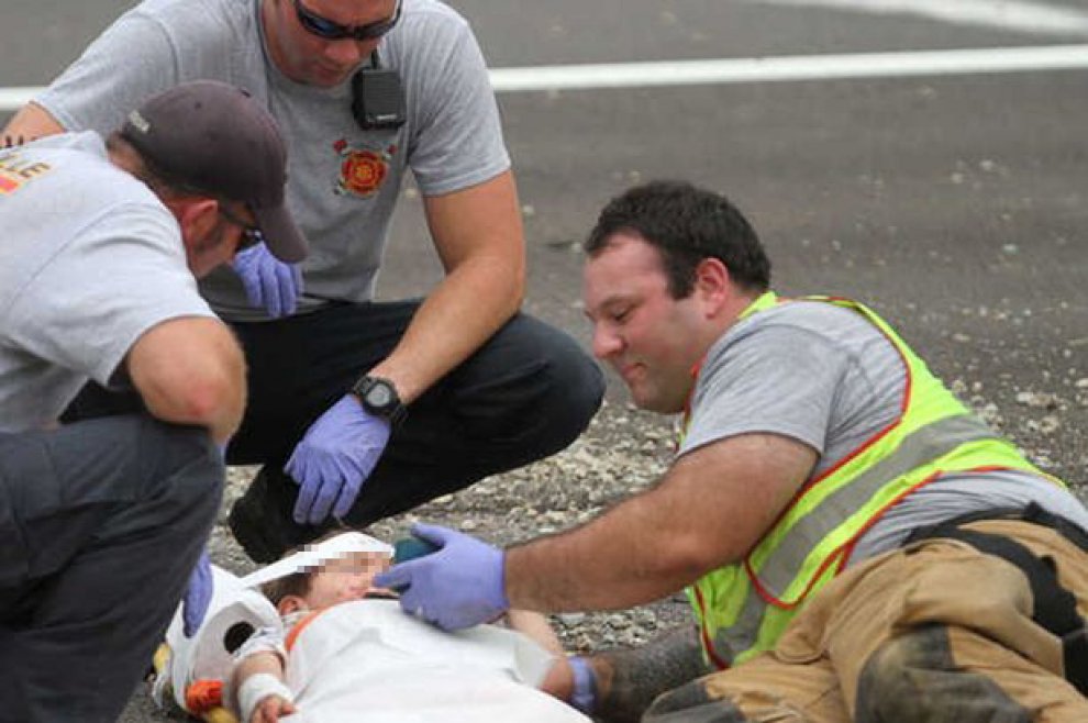 How to calm a child involved in an accident? The First Responder Casey Lessard know it