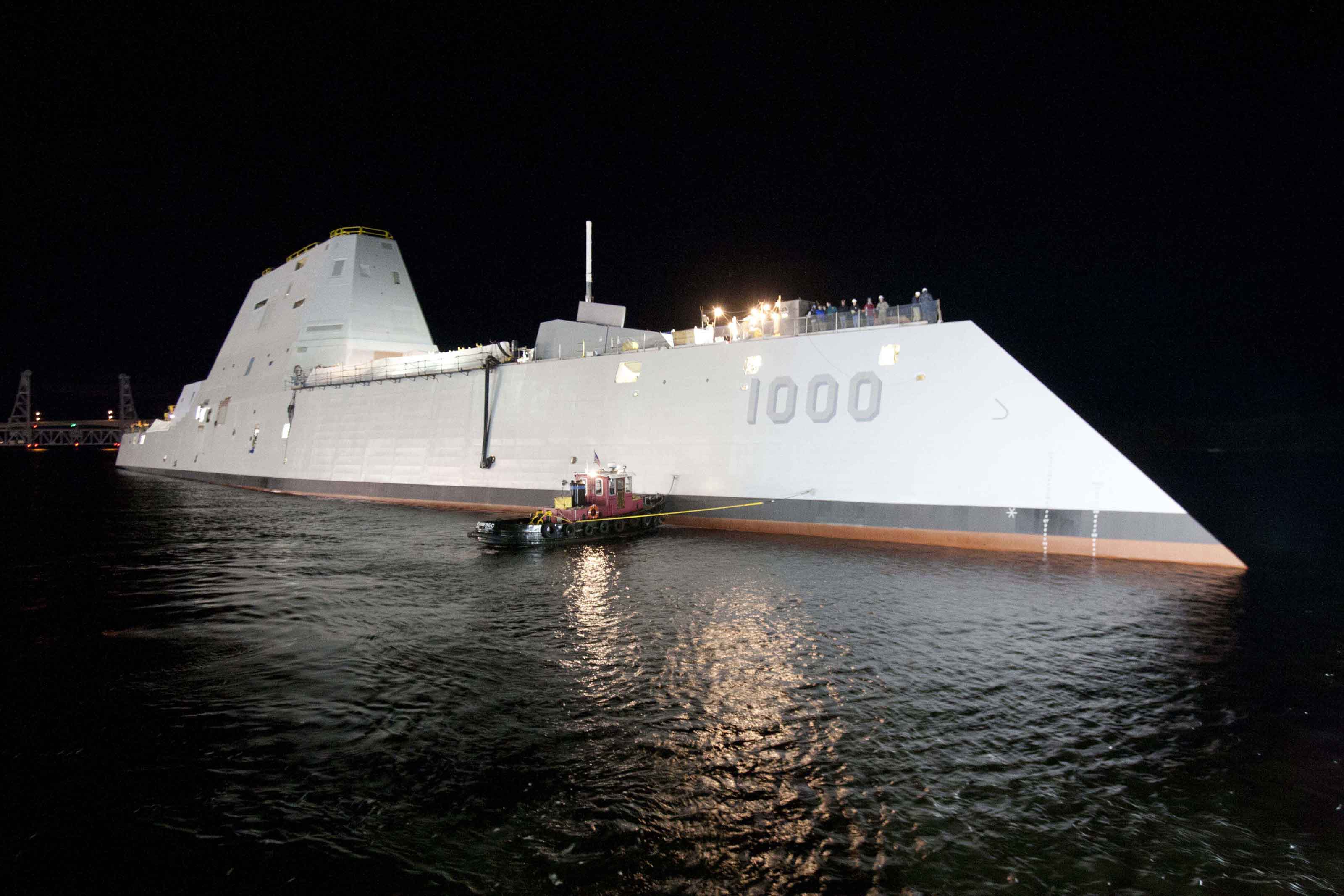Navy’s new Zumwalt destroyer rescues ailing fishing boat captain