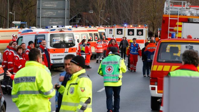 Germany train crash: Several killed near Bavarian town of Bad Aibling