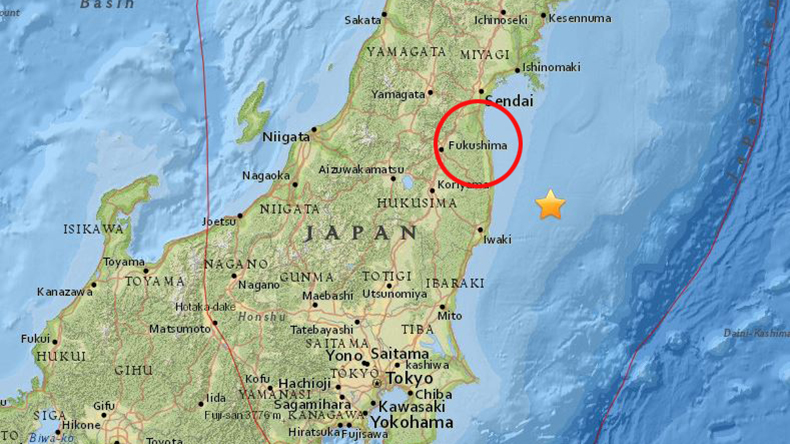Japan – Earthquake and a small tsunami hit Fukushima