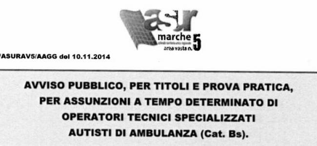 Concorso per autisti soccorritori nelle Marche | Emergency Live