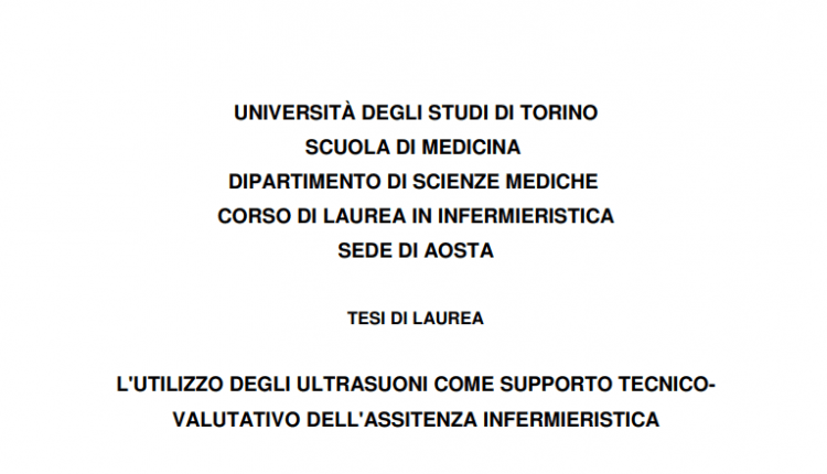 TESI - Gli ultrasuoni come supporto tecnico-valutativo dell'assistenza infermieristica | Emergency Live