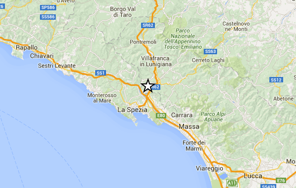 Terremoto a Sarzana oggi pomeriggio, magnitudo 4.0 nessun danno a cose e persone - AGGIORNAMENTI LIVE | Emergency Live 1