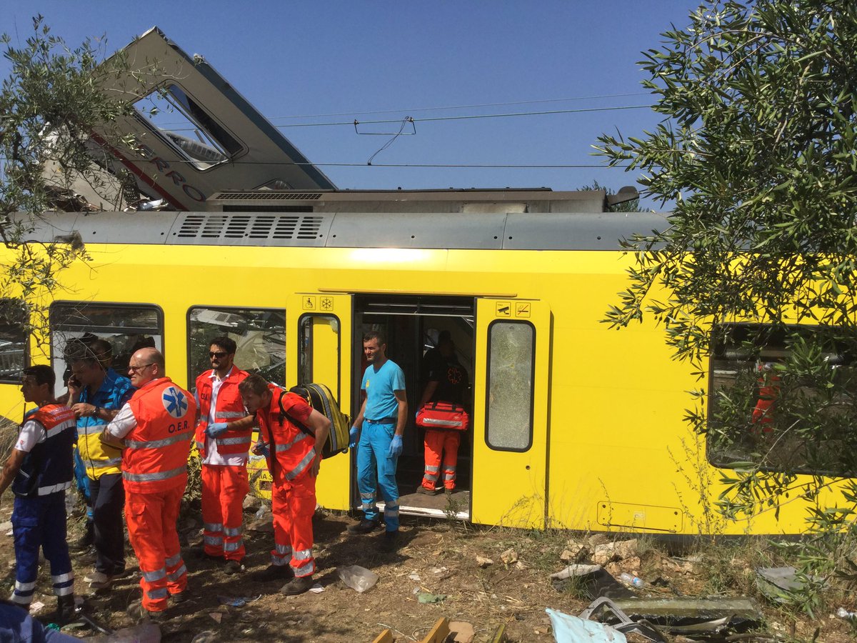 La strage ferroviaria di Corato: il report dalle prime ambulanze sul posto, della Misericordia di Andria | Emergency Live 14