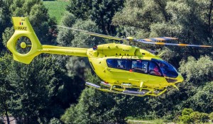 L'elicottero Airbus H145 I-MAKE che ha prestato servizio all'elibase di Trento in sostituzione temporanea di alcuni velivoli in manutenzione: Foto Aersud Elicotteri