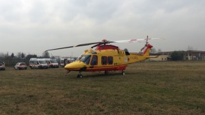 L'AW 169 della AAT Como attivo in stazionamento. Foto L.C.