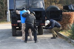 Un momento dell'addestramento previsto per il personale FAO che si deve occupare di sicurezza e controllo in aree critiche