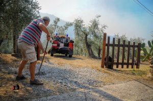 Calci, incendio del monte Serra