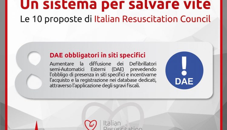 10 proposte realizzabili per salvare vite: i defibriliatoriai ir il BLS secondo IRC | „Avarinis tiesioginis“ 10