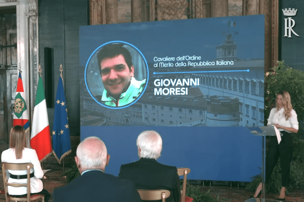 Cavalieri al Merito: insignito da Sergio Mattarella Giovanni Moresi, autista soccorritore del 118 di Piacenza