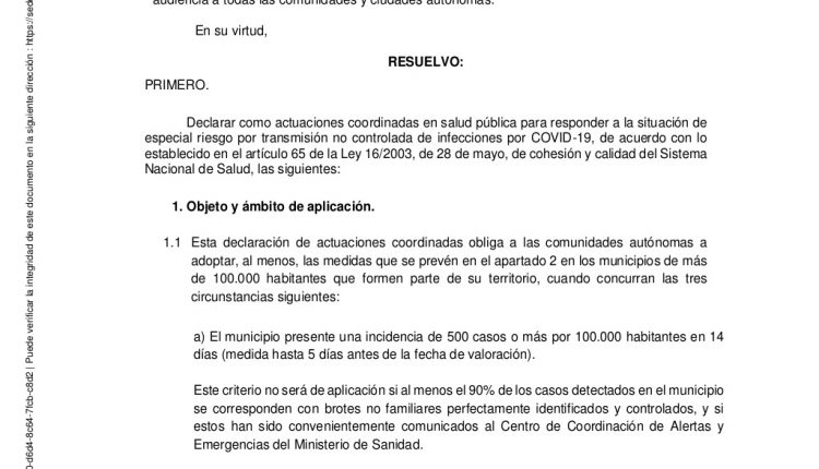 COVID-19 in Spagna: polemiche sulle nuove restrizioni del Ministero della Salute, Madrid annuncia ricorso | Emergency Live 8