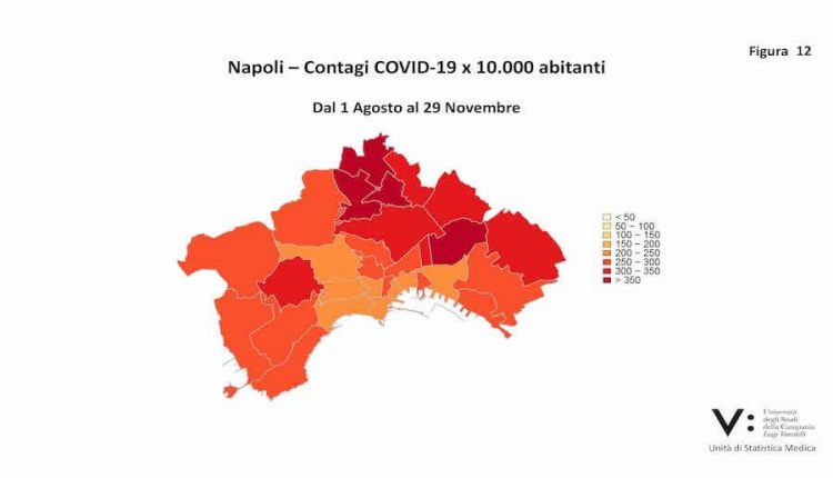 Covid, a Napoli incidenza maggiore che in Campania e mortalità raddoppiata