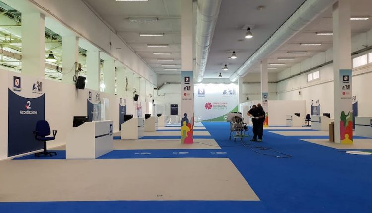 Napoli, terminato il Vaccine Center di Fuorigrotta: per il vaccino Covid spazio da 5mila mq