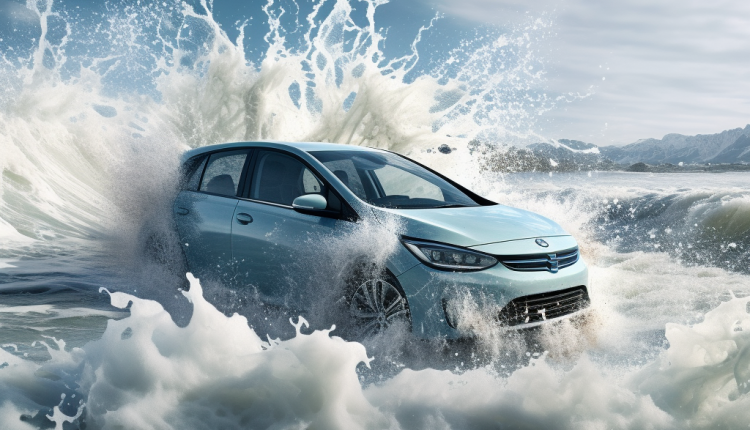robertssrl_electric_car_under_a_wave_of_salt_water