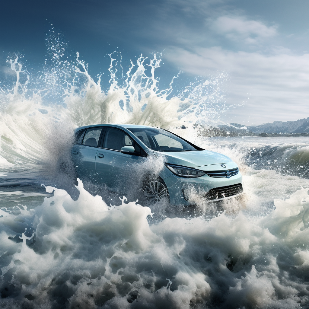 robertssrl_electric_car_under_a_wave_of_salt_water