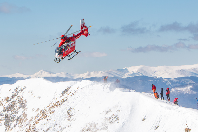 Helicopter mountain rescue