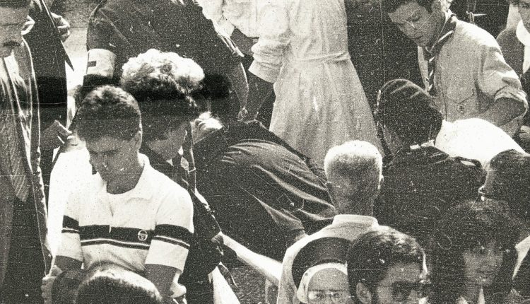 Cagliari 20.10.1985 – Barellieri in azione sulla gradinata di Bonaria