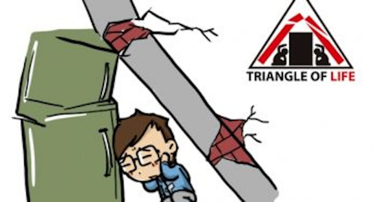 earthquake safety tips triangle of life