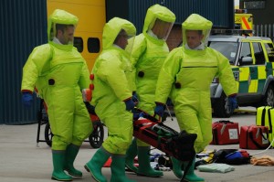 Members of the Welsh Ambulance Service’s HART team on a training exercise.