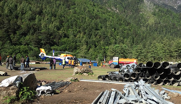 H130 fly helicopter in bhutan