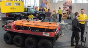 rescue vehicle drone for basket stretcher