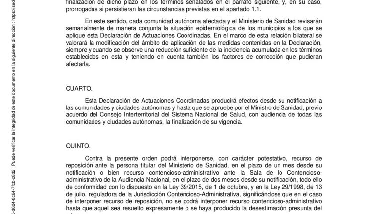 Emergencia en vivo | COVID-19 en España: debates sobre nuevas restricciones por parte del Ministerio de Sanidad image 9