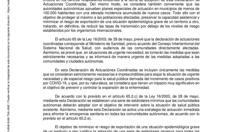 Emergencia en vivo | COVID-19 en España: debates sobre nuevas restricciones por parte del Ministerio de Sanidad image 3