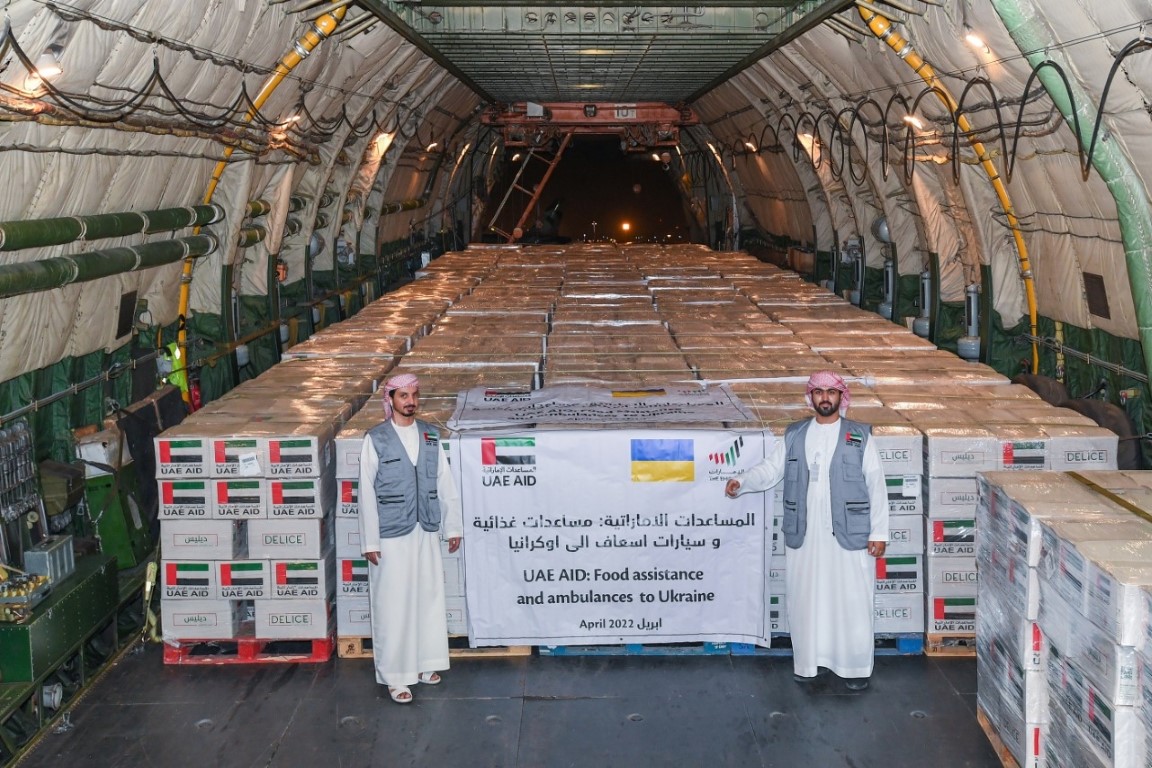 المساعدات الإنسانية وسيارات الإسعاف في أوكرانيا ، الإمارات العربية المتحدة