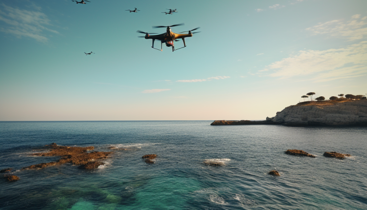 drone_flies_over_the_sea