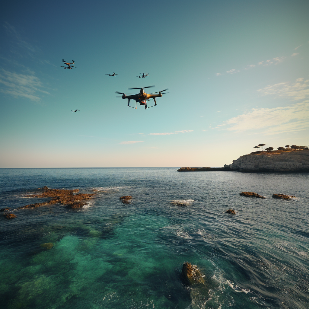 drone_flies_over_the_sea